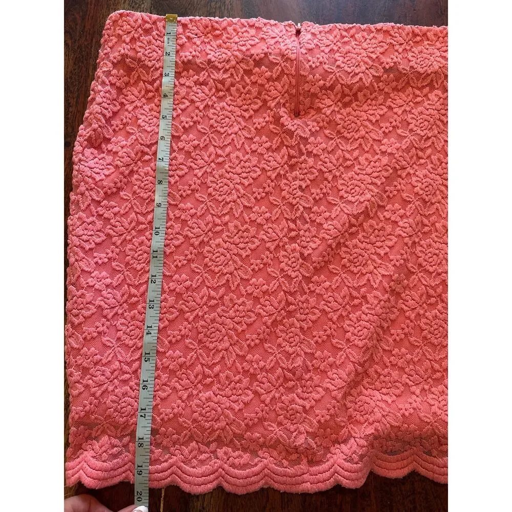Torrid 0 Pink Lace Romantic Mini Skirt – (Equivalent to Size 12)